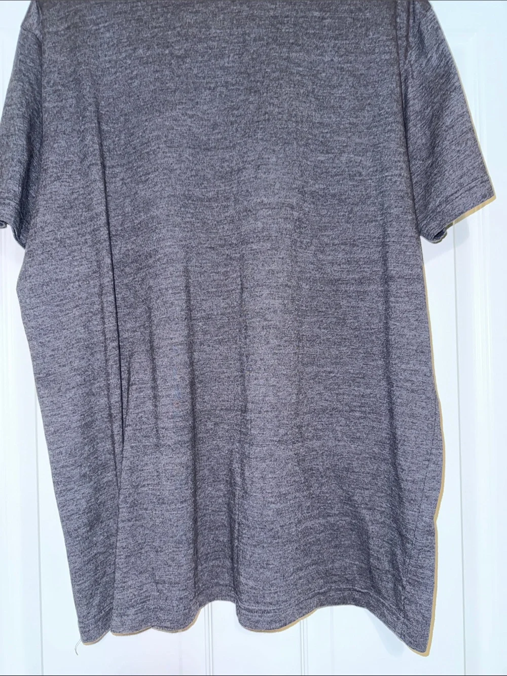 The North Face Men's Heather Gray Logo Tee with Subtle Red Accents